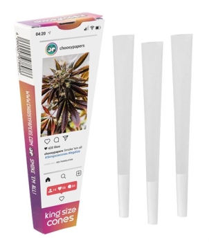 choosypapers King Size Cones 3Pack Social Media